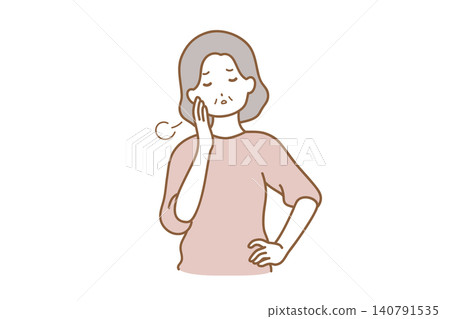 Woman facial expression sigh Woman facial expression sigh 140791535