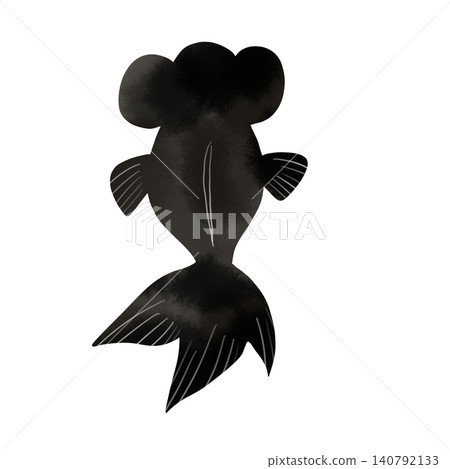 俯視視角的水彩風格金魚插圖。 俯視視角的水彩風格金魚插圖。 140792133