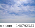 Contrails in the clouds - only the sky 140792383