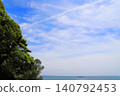 Clouds, trees, sea 140792453