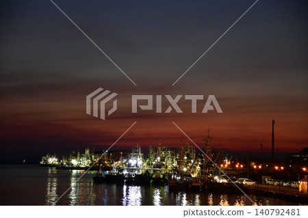 Dusk of Kushiro harbor Dusk of Kushiro harbor 140792481