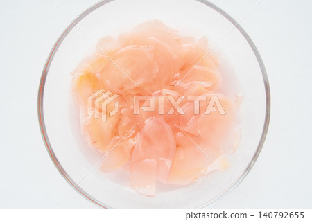 Refreshing pickled ginger in sweet vinegar Refreshing pickled ginger in sweet vinegar 140792655