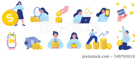 賺錢的人的插圖集 賺錢的人的插圖集 140793019