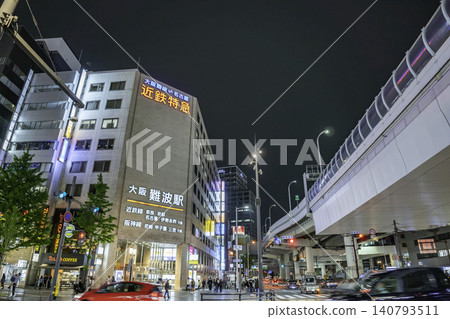 大阪夜景, 難波, 大阪難波站, 大阪府大阪市 大阪夜景, 難波, 大阪難波站, 大阪府大阪市 140793511