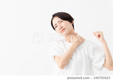 A woman wearing a white blouse - Lifestyle image A woman wearing a white blouse - Lifestyle image 140793925