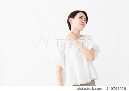 A woman wearing a white blouse - Lifestyle image A woman wearing a white blouse - Lifestyle image 140793926