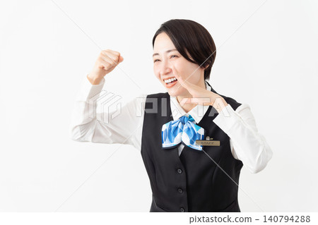身著制服的女接待員 - 工作圖片 身著制服的女接待員 - 工作圖片 140794288
