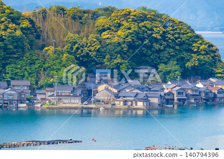 The townscape of boathouses in Ine, Kyoto The townscape of boathouses in Ine, Kyoto 140794396