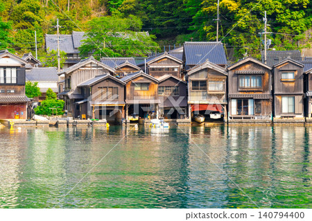 The townscape of boathouses in Ine, Kyoto The townscape of boathouses in Ine, Kyoto 140794400