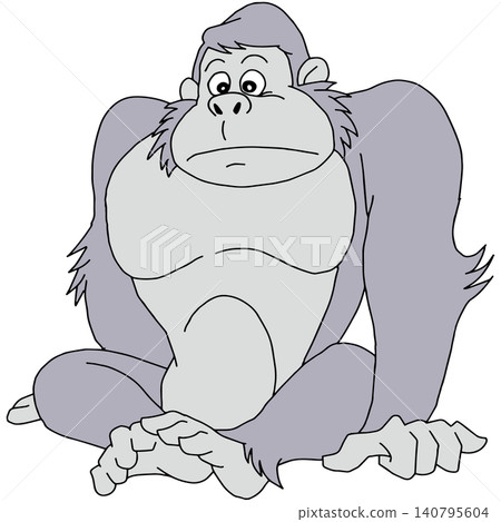 Hand-drawn animal illustration ☆ Gorilla Hand-drawn animal illustration ☆ Gorilla 140795604
