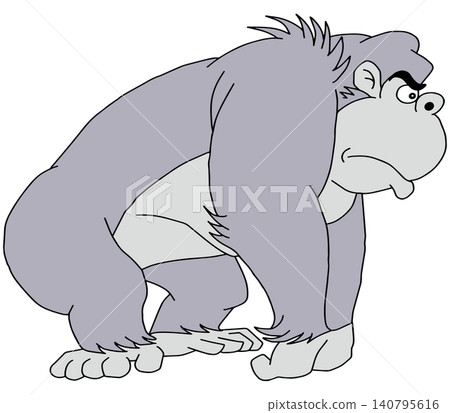 Hand-drawn animal illustration ☆ Gorilla Hand-drawn animal illustration ☆ Gorilla 140795616