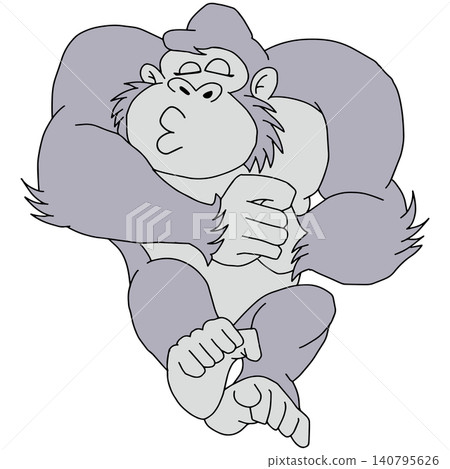 Hand-drawn animal illustration ☆ Gorilla Hand-drawn animal illustration ☆ Gorilla 140795626
