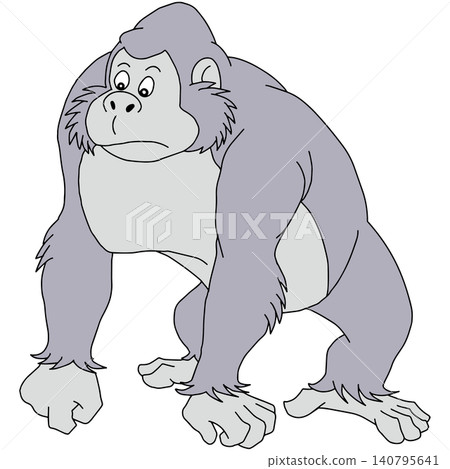 Hand-drawn animal illustration ☆ Gorilla Hand-drawn animal illustration ☆ Gorilla 140795641