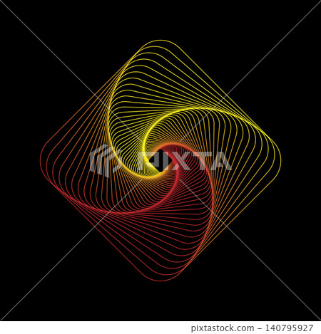 quilt square spirograph spiral with yellow and red gradient lines quilt square spirograph spiral with yellow and red gradient lines 140795927