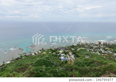 從夏威夷鑽石山眺望 從夏威夷鑽石山眺望 140795977