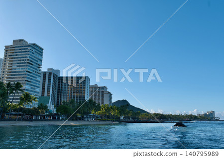 Hawaii, Waikiki Beach view Hawaii, Waikiki Beach view 140795989