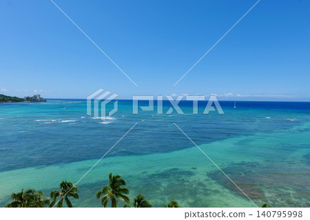 Hawaii, Waikiki Beach view Hawaii, Waikiki Beach view 140795998