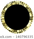 Golden jagged emblem vector illustration 140796335