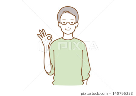 一名男子做出理解手勢 一名男子做出理解手勢 140796358