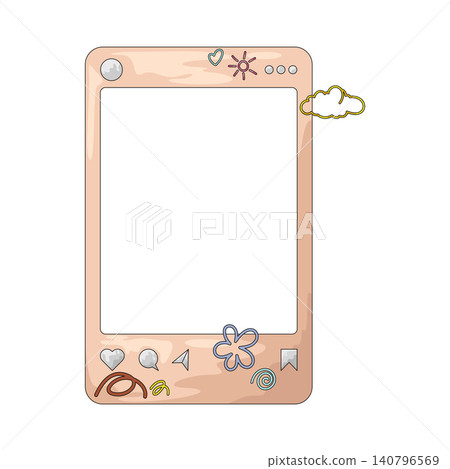 Illustration of Social Media Frame with Minimalist Line Art Illustration of Social Media Frame with Minimalist Line Art 140796569