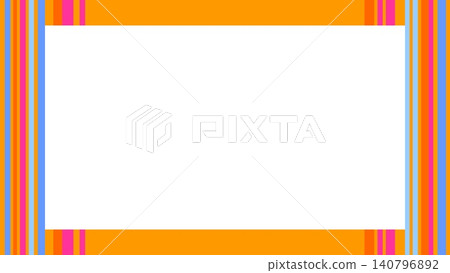 Frame, striped pattern, white space, orange color Frame, striped pattern, white space, orange color 140796892