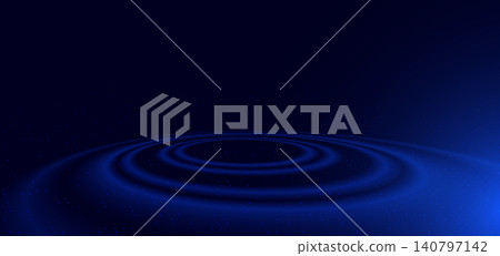 Dotted swril digital blue glowing on dark background. Futuristic technology data communication science concept. Dotted swril digital blue glowing on dark background. Futuristic technology data communication science concept. 140797142