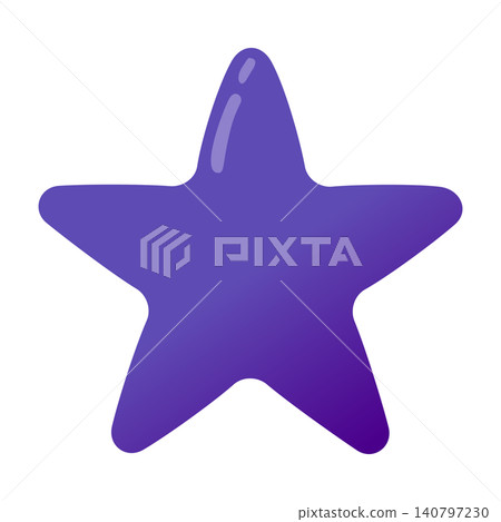 Puffy sticker-style purple gradient star icons Puffy sticker-style purple gradient star icons 140797230