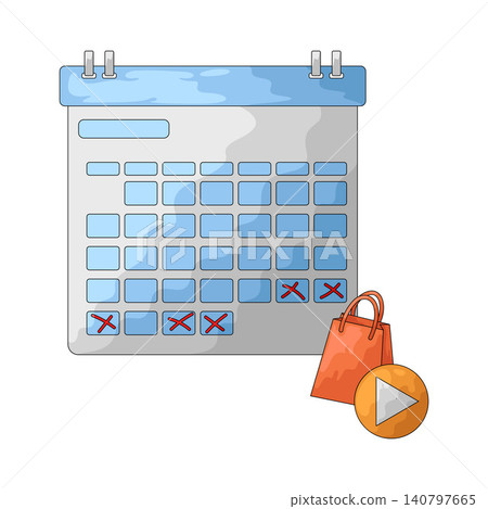 Illustration of Content Calendar Illustration of Content Calendar 140797665