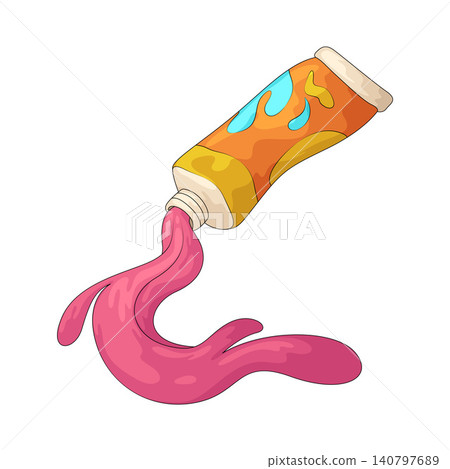 Illustration of Paint Tube Illustration of Paint Tube 140797689