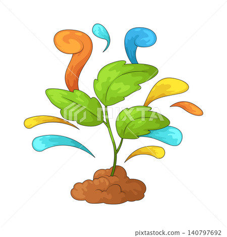 Illustration of Tree with Color Splash Illustration of Tree with Color Splash 140797692
