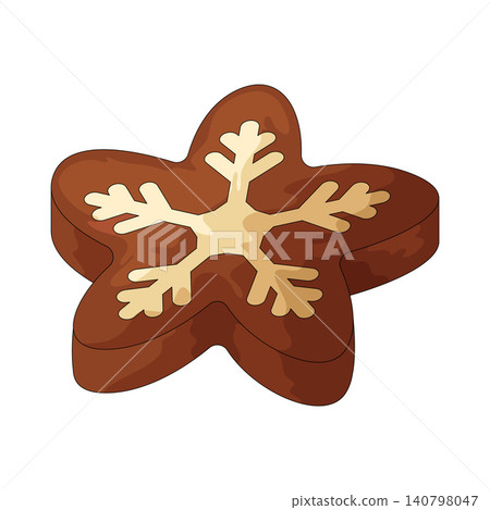 Illustration of Snowflake Cookie Illustration of Snowflake Cookie 140798047