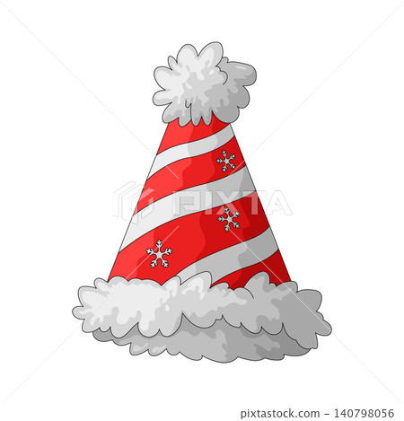 Illustration of Christmas Party Hat Illustration of Christmas Party Hat 140798056