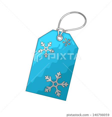 Illustration of Winter Present Tag Illustration of Winter Present Tag 140798059