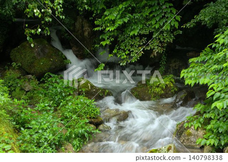 A clear stream after the rain - Iharayama, Itoshima City - Scenery A clear stream after the rain - Iharayama, Itoshima City - Scenery 140798338