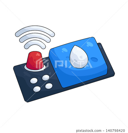 Illustration of wireless humidity sensor Illustration of wireless humidity sensor 140798420