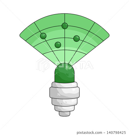 Illustration of radar sensor Illustration of radar sensor 140798425