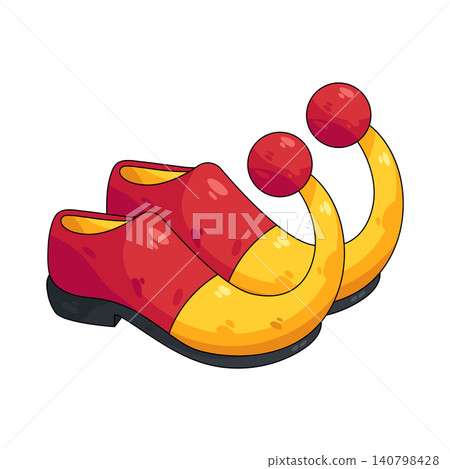 Illustration of clown shoe Illustration of clown shoe 140798428