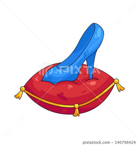 Illustration of High heels with a whoopee cushion Illustration of High heels with a whoopee cushion 140798429