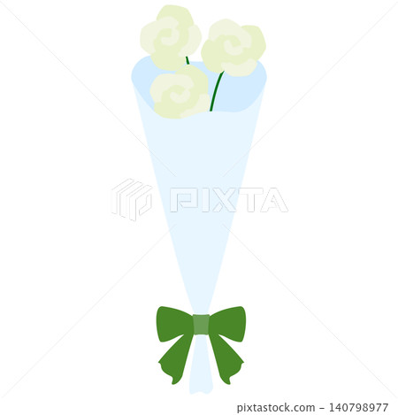 A bouquet of white roses | A lovely bouquet of white and light green roses 140798977