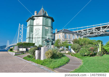 [Akashi Kaikyo Bridge (Sun Yat-sen Memorial Hall)] Filming location: Maiko Park, Higashi-Maiko-cho, Tarumi-ku, Kobe City, Hyogo Prefecture 140799082