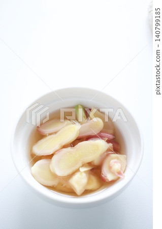 Pickled fresh ginger with sweet and vinegar Pickled fresh ginger with sweet and vinegar 140799185