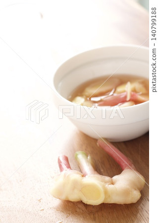 Pickled fresh ginger with sweet and vinegar Pickled fresh ginger with sweet and vinegar 140799188