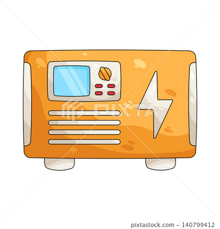 Illustration of portable power generator Illustration of portable power generator 140799412