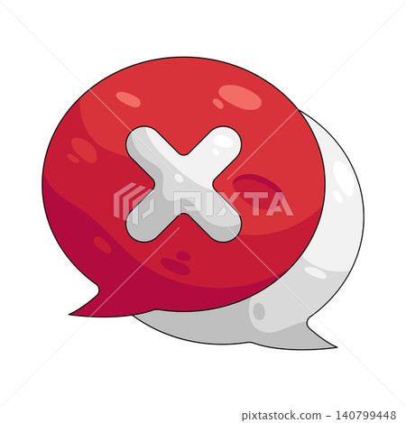 Illustration of error speech bubble 140799448