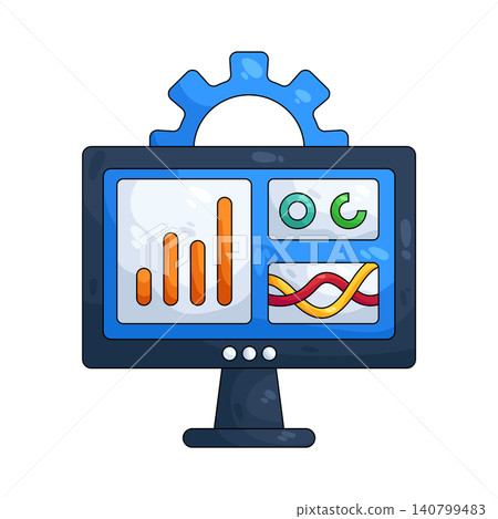 Illustration of dashboard analysis monitor Illustration of dashboard analysis monitor 140799483