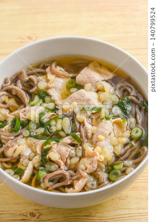 Meat broth soba Meat broth soba 140799524