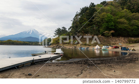 Japanese people camping by Lake Shoji with Mt. Fuji view, Yamanashi Japanese people camping by Lake Shoji with Mt. Fuji view, Yamanashi 140799772