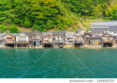 日本京都伊根的船屋，夏日風光 140800150