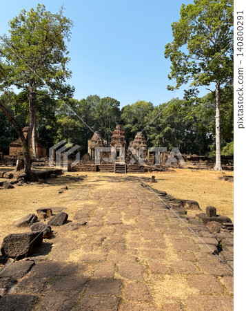 Preah Ko Temple, part of the Roluos Archaeological Park, a UNESCO World Heritage Site, photographed in January 2026. 140800291