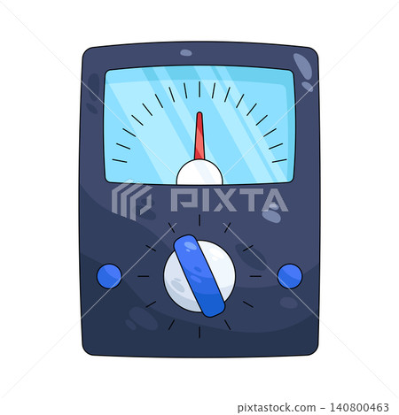 Illustration of analog multimeter Illustration of analog multimeter 140800463